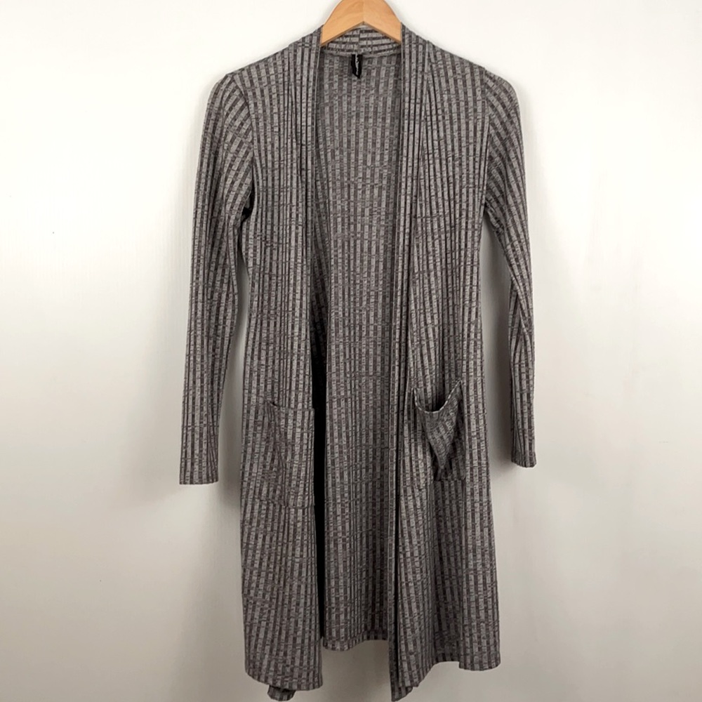 Fleurette Long Open Front Cardigan